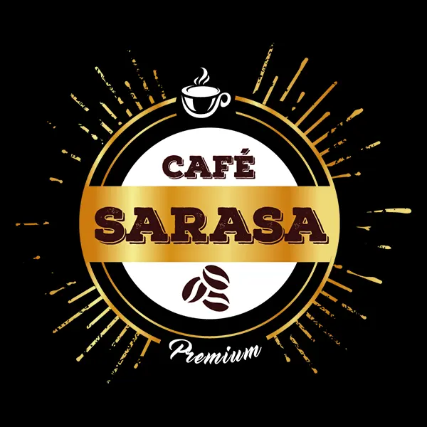 sarasa Logo Café Divisas de la Virgen Black